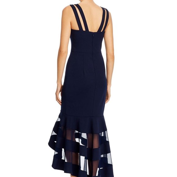 AQUA Double-Strap Illusion-Hem Midi Dress Size 2 - Picture 3 of 13